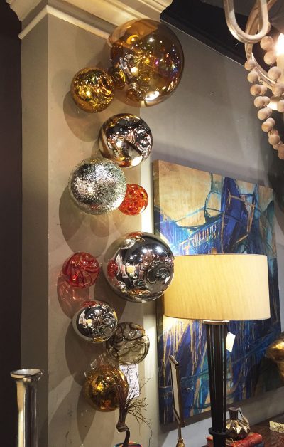 Glass Balls on the Wall | Eclectic Home in The Houston Heights